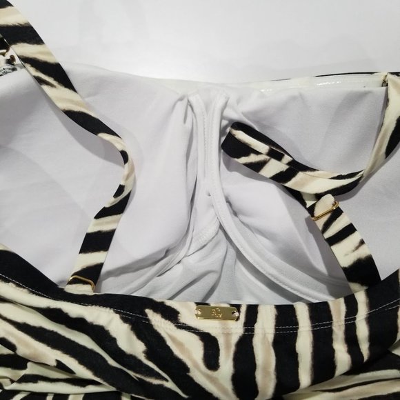 Lauren Ralph Lauren Plus Size Skirted One Piece Swimsuit Zebra Print - Picture 13 of 16